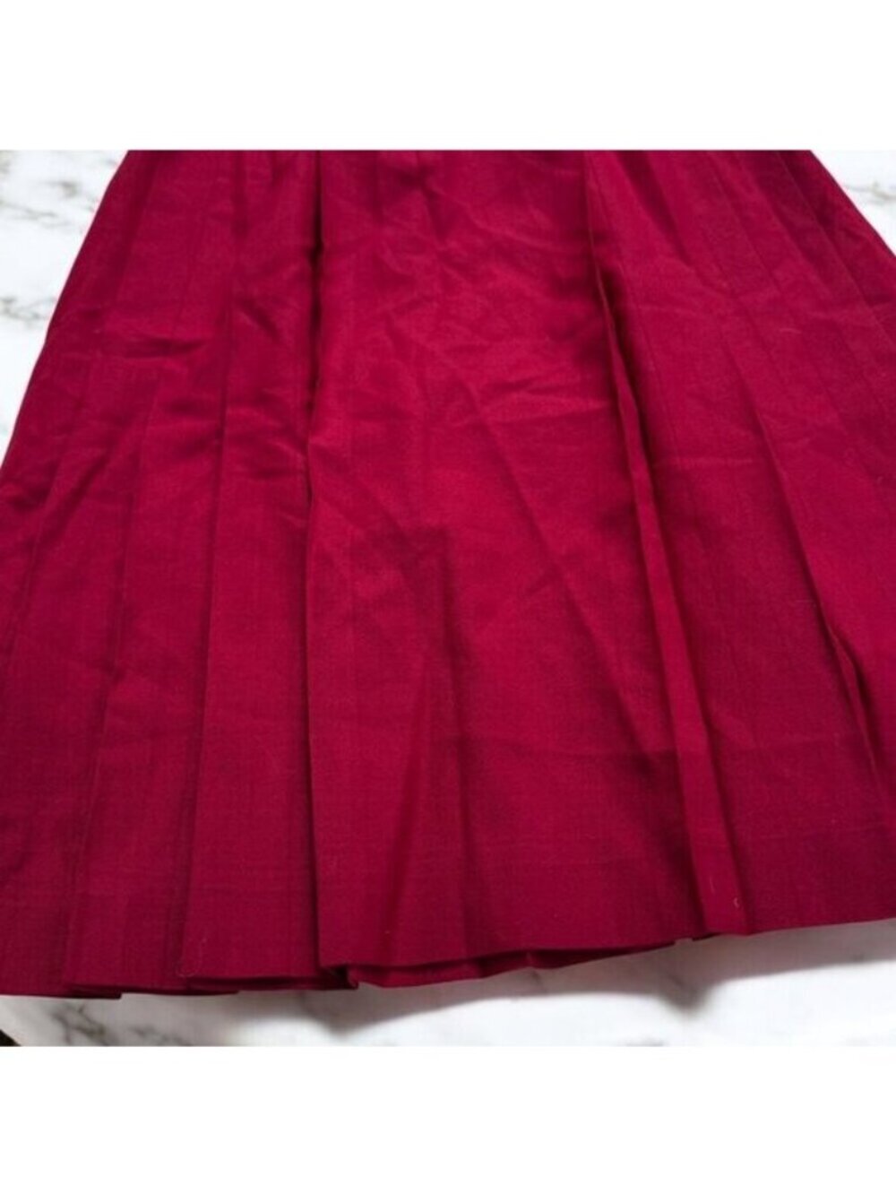 Talbots Vintage 100% Wool Pleated Midi Skirt Size 4P Made in USA - Picture 3 of 15